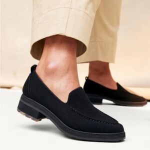 NEW Rothy's Women's The Lug Loafer in Black/Neutral